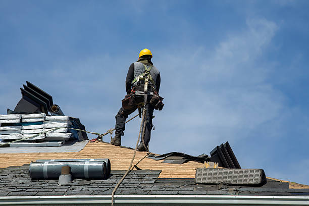 Professional Gutter Installation technician working in Bangor, PA